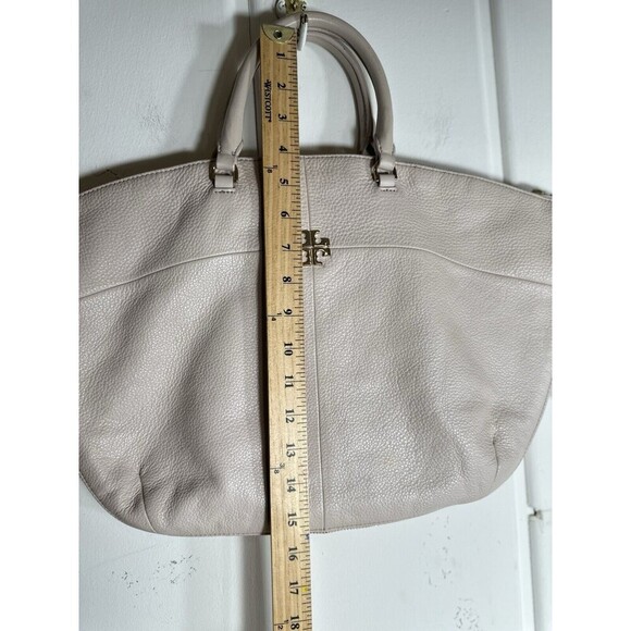 Tory Burch Purse Ivy Slouchy Satchel Bedrock Leather Expandable Bag -Miss STRAP - Picture 8 of 16